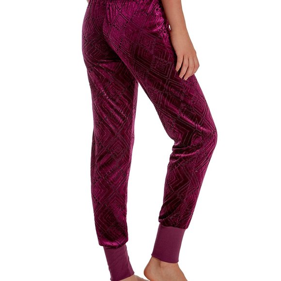 Rose Geo Burnout-Velvet Jogger Pants - Picture 2 of 2